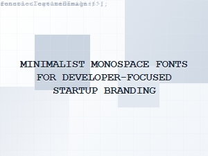 Minimalist Monospace Fonts for Developer Startups